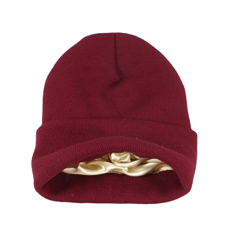 Unisex Satin Lined Knit Beanie - Beanie Cuffed Knit recension och pris