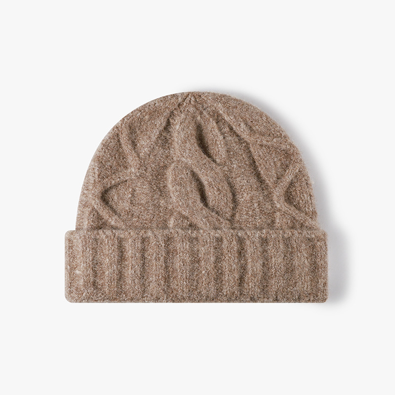 Wool Blend Cable Knit Beanie H - Beanie Cuffed Knit recension och pris