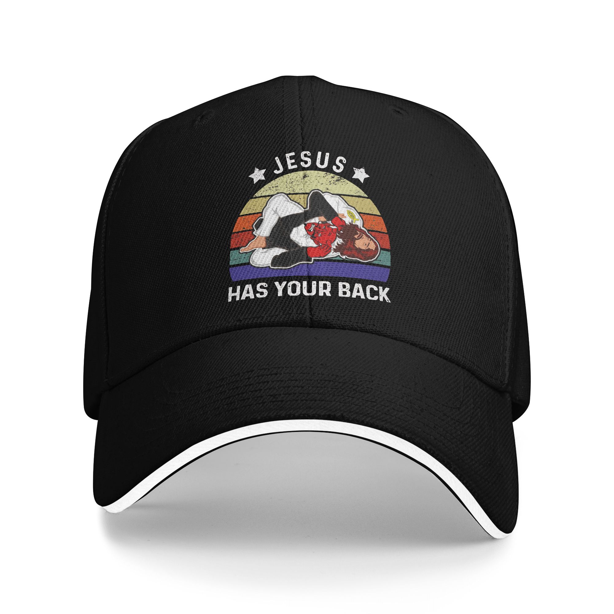 Jesus Has Your Back Jiu Jitsu  - Golf Cap Dad recension och pris